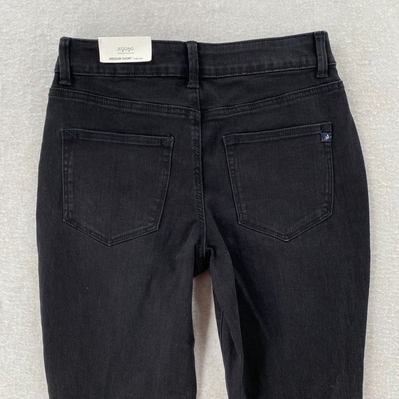 NWT M Jeans by Maurices Jeans Womens MEDIUM Short‎ High Rise Skinny Black Denim - Picture 6 of 14